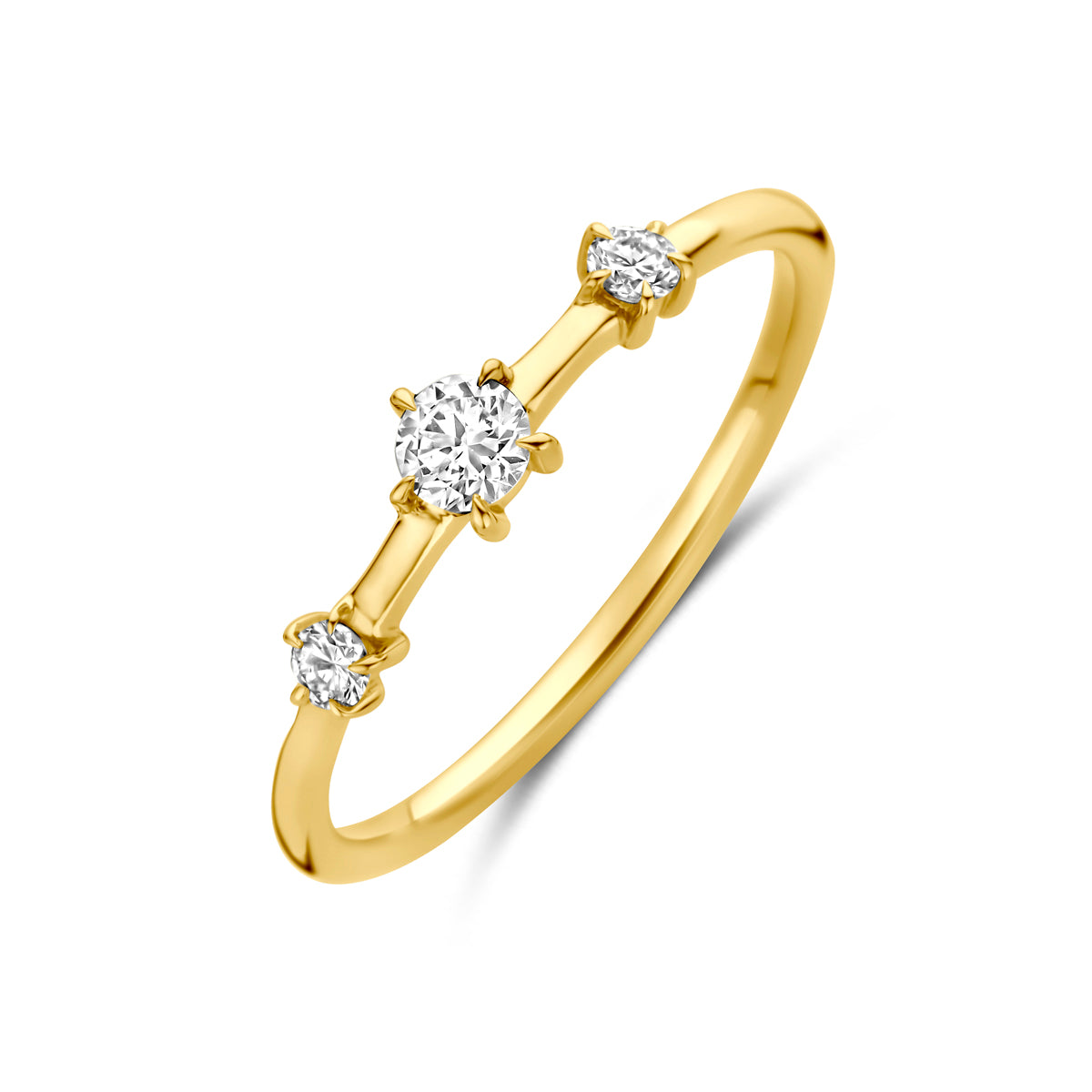 14k Goud Lab Diamant Ring 0.20ct
