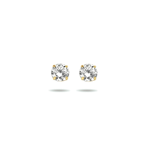 9k Goud Zirkonia Oorknop