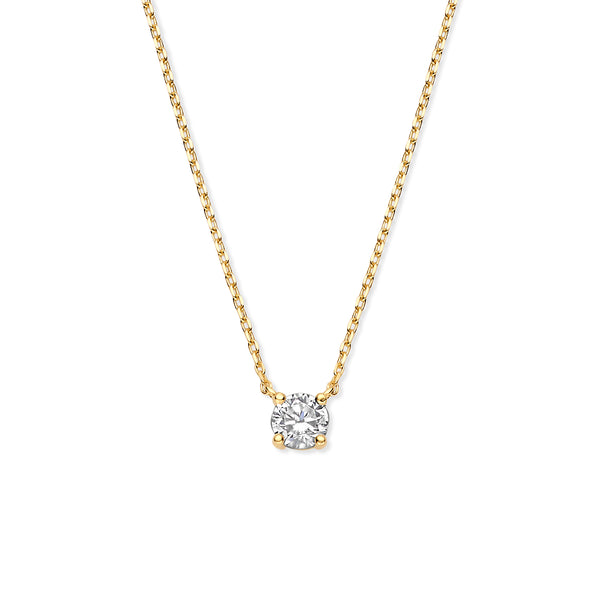 9k Goud Zirkonia Collier 40-42-44cm