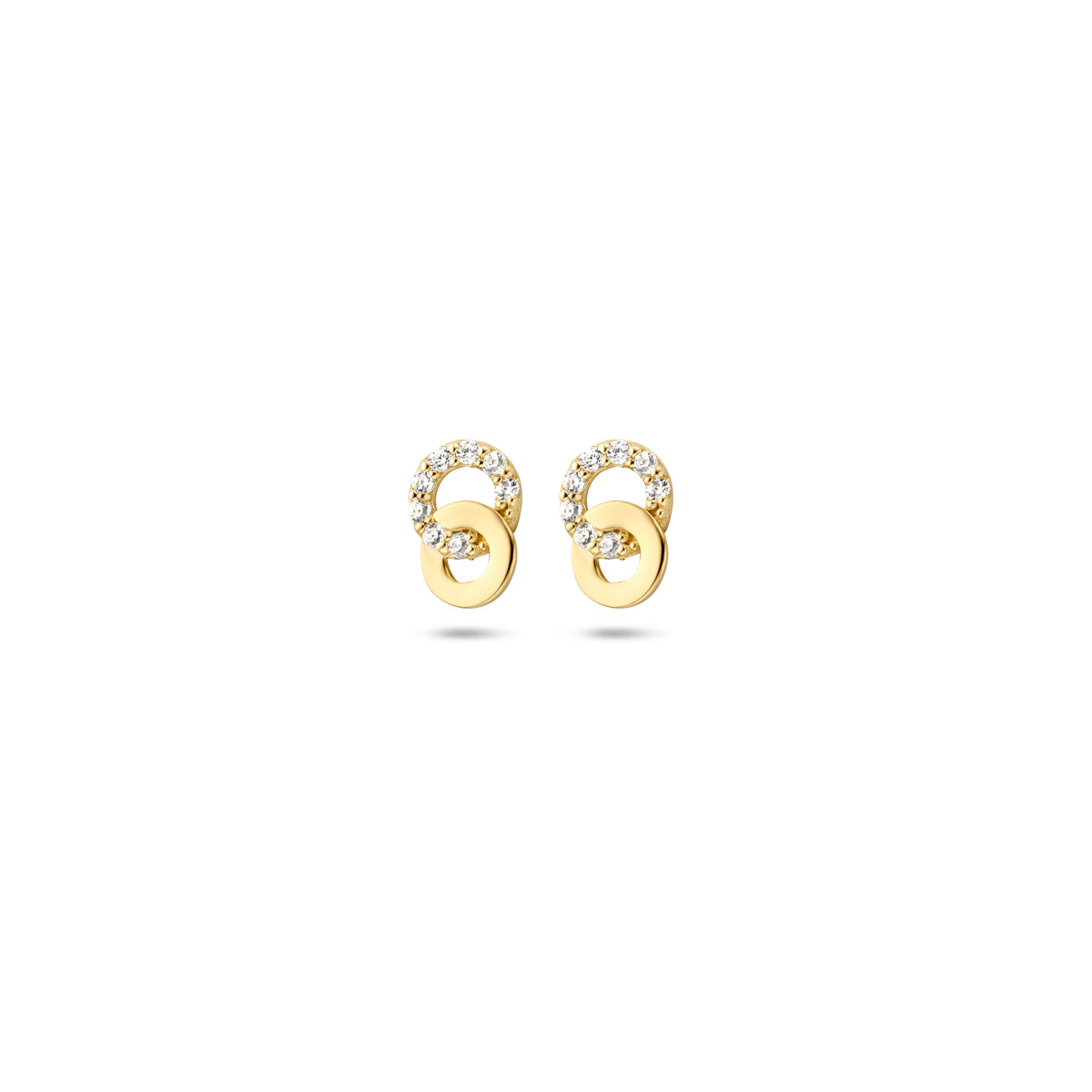 9k Goud Zirkonia Oorknop 6.5x4.5mm