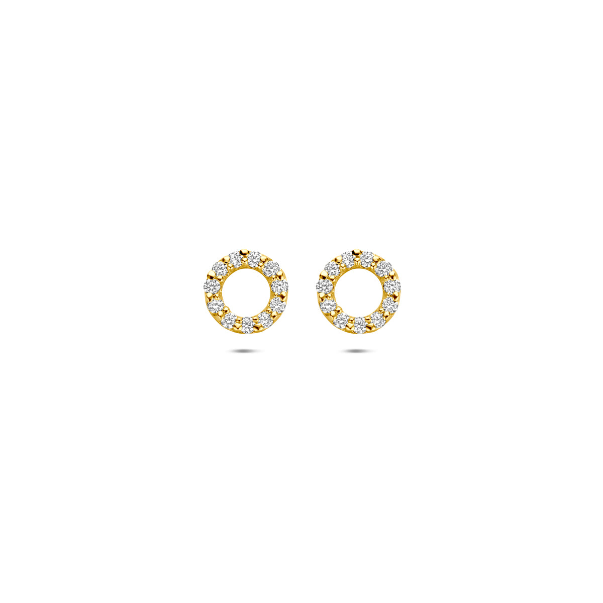 9k Goud Zirkonia Oorknop Ø6.5mm
