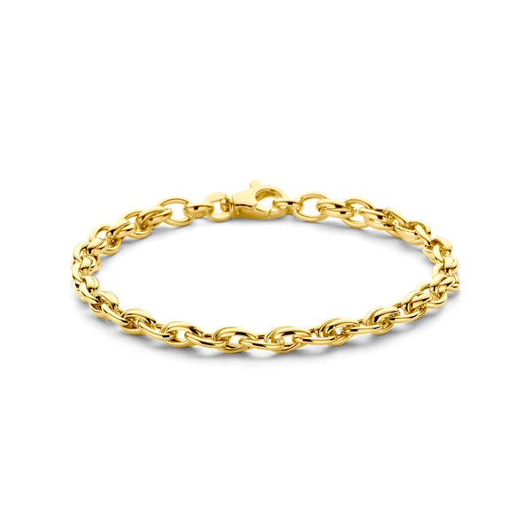 9k Goud Karabijnsluiting Armband 5.0mm