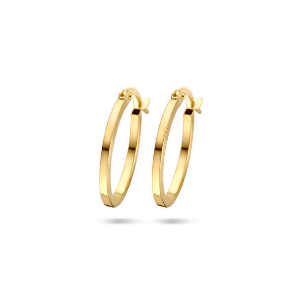 9k Goud Oorring 18.5x1.5mm