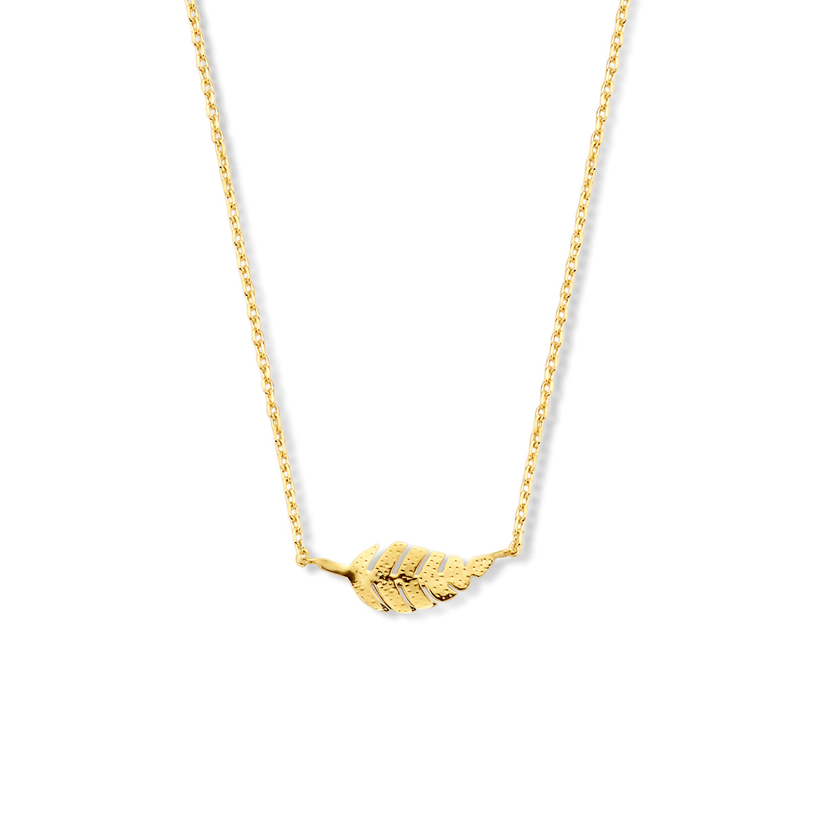9k Goud Veer Collier 40-42-44cm
