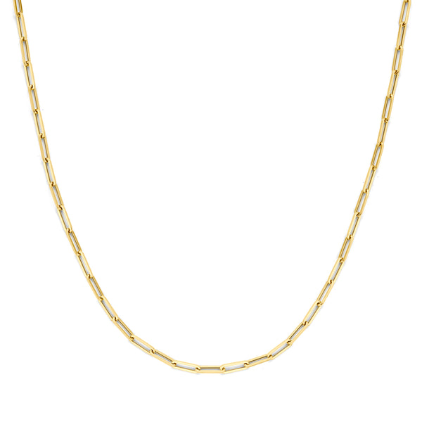 9k Goud Karabijnsluiting Paperclip Collier 3.0mm