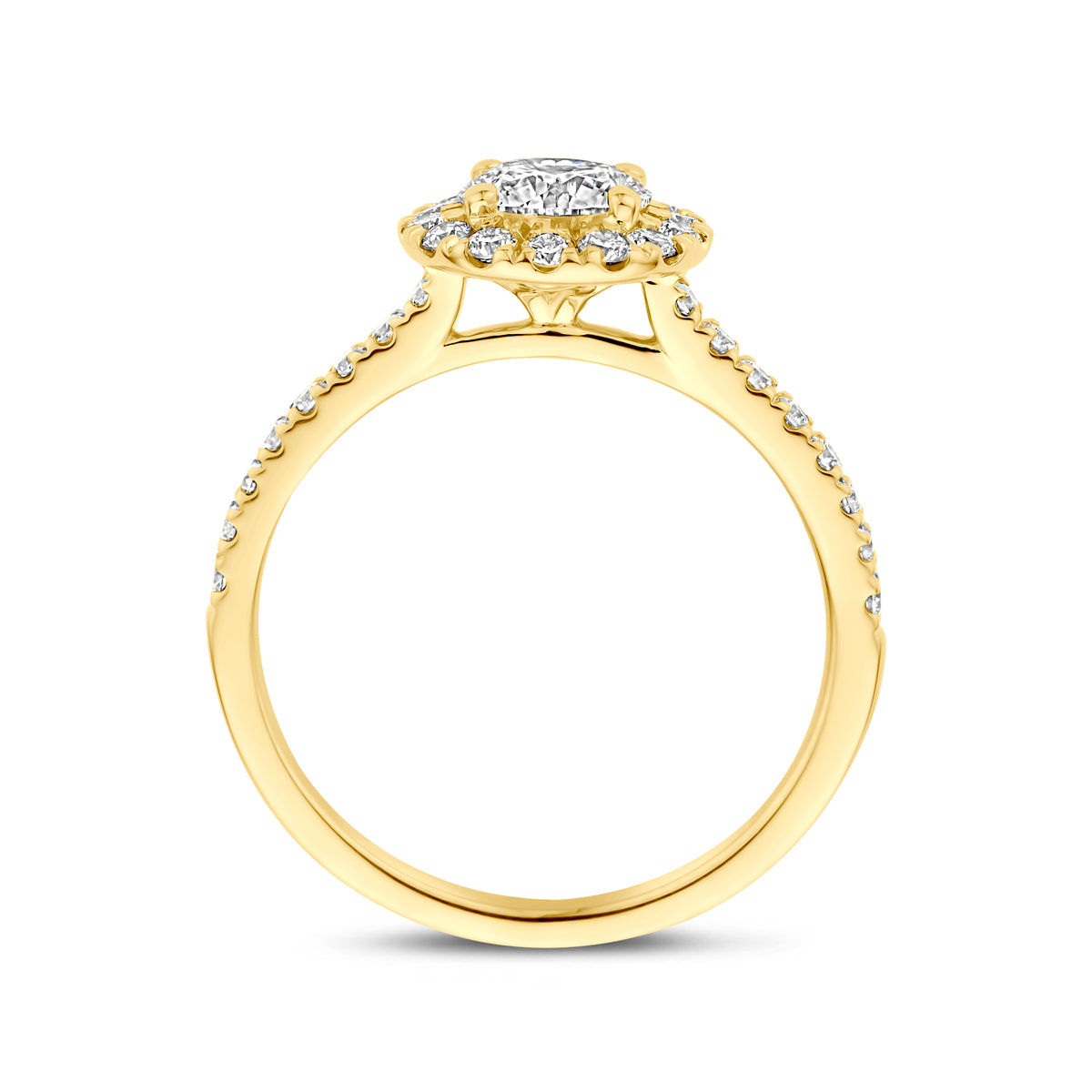 14k Goud Lab Diamant Ring 1.10ct