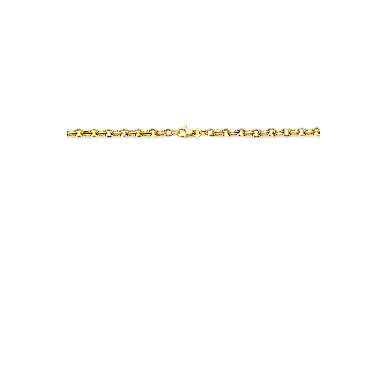 9k Goud Karabijnsluiting Collier 5mm