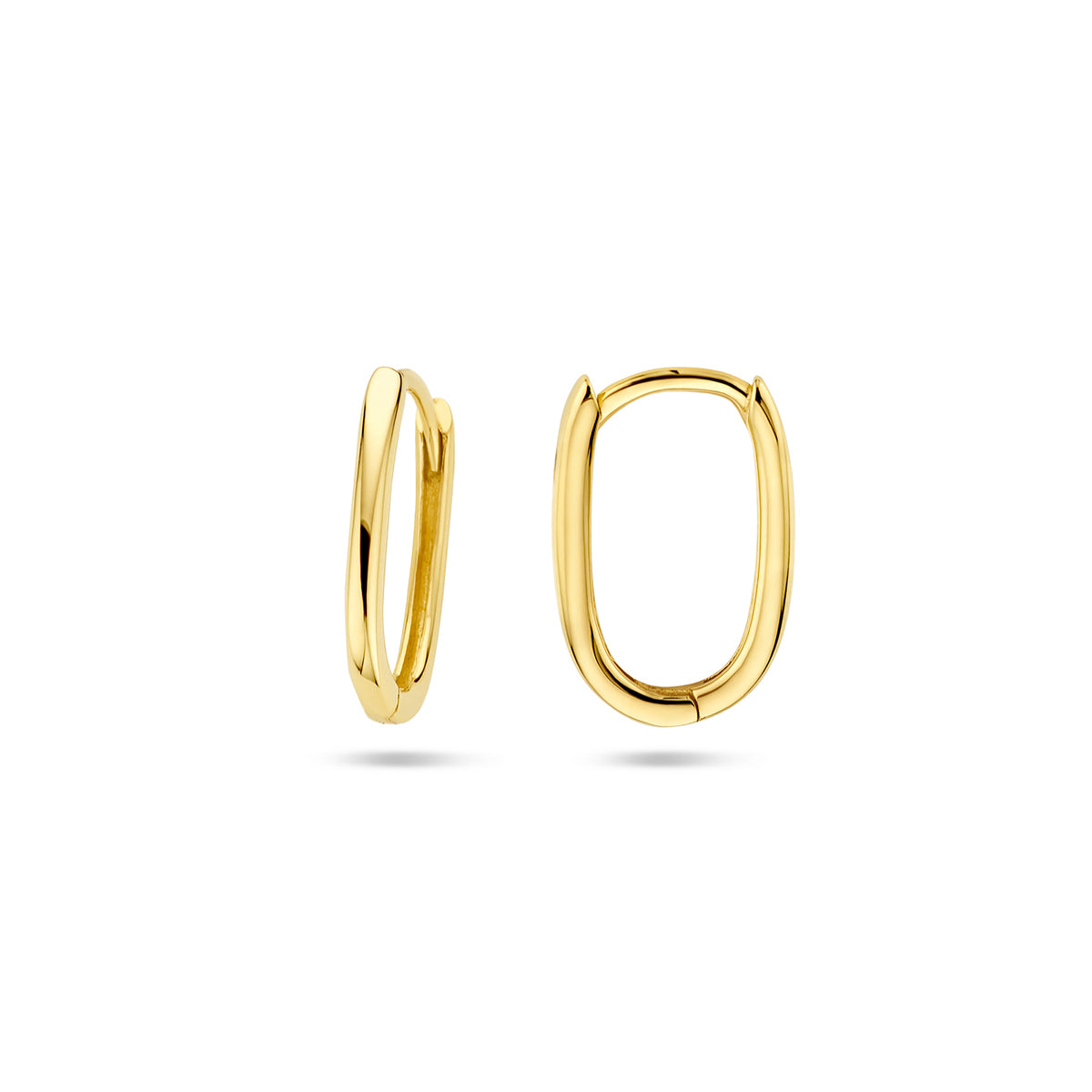 9k Goud Paperclip Klap Creool 14x1.5mm