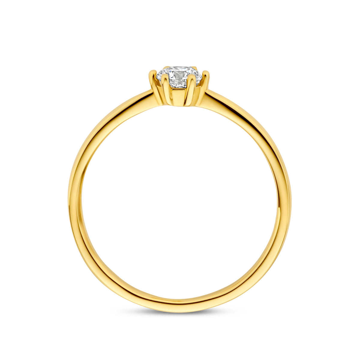 14k Goud Lab Diamant Ring 0.25ct