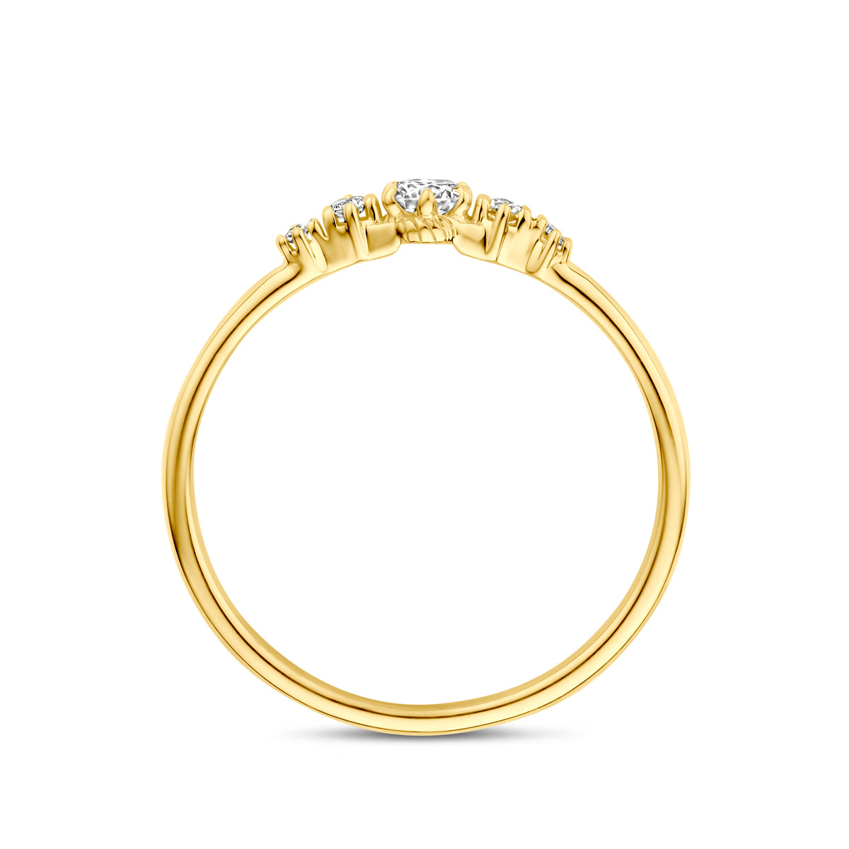 14k Goud Lab Diamant Ring 0.20ct