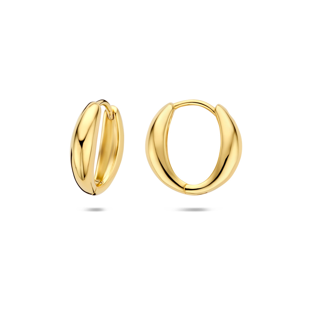 Verguld Zilver Klap Creool 14.5x3.5mm