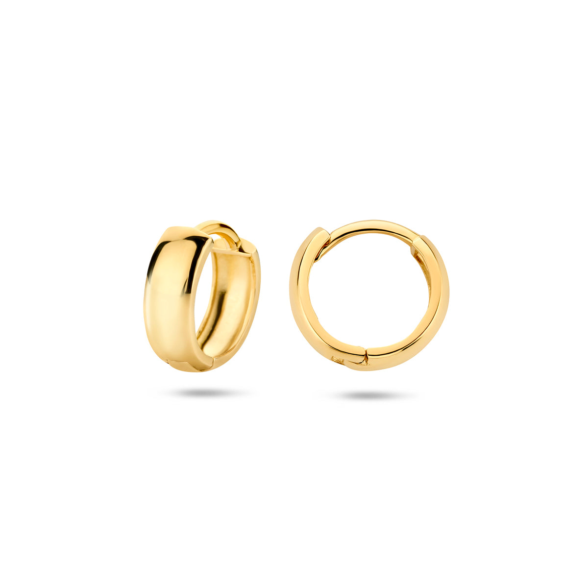 9k Goud Klap Creool 12x3.2mm
