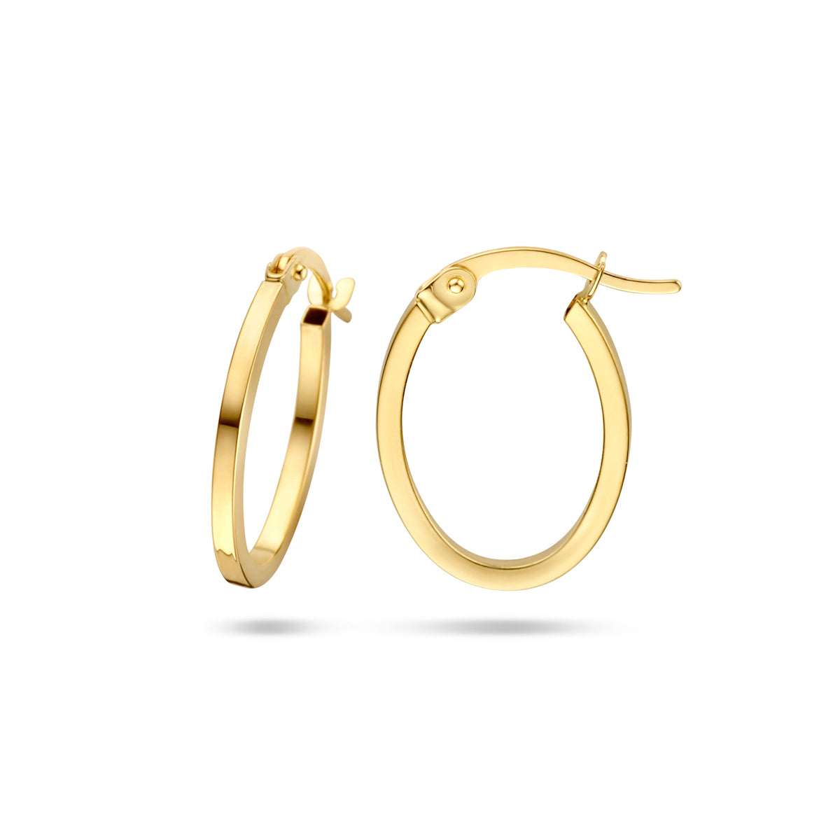 9k Goud Oorring 18.5x1.5mm
