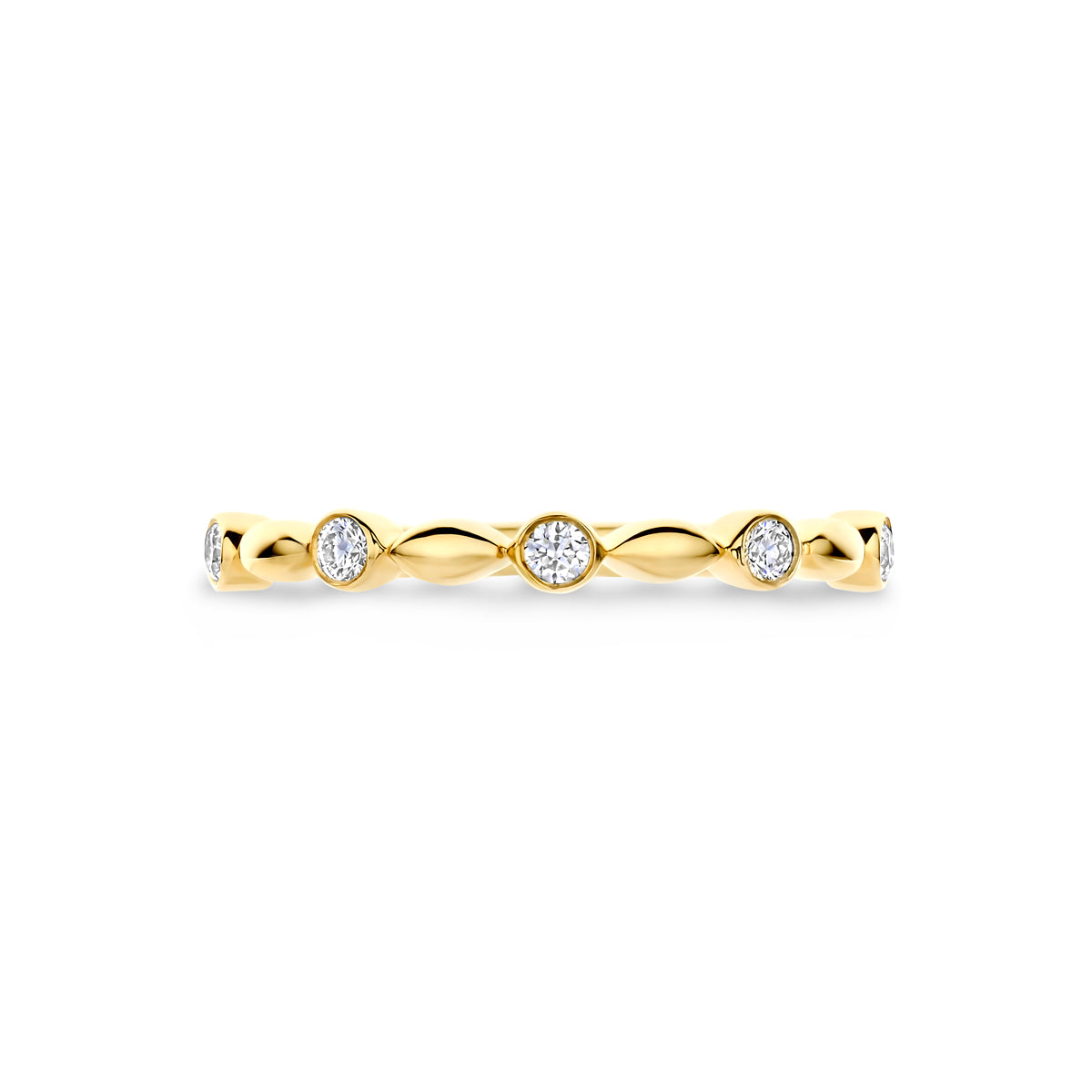 14k Goud Lab Diamant Ring 0.13ct