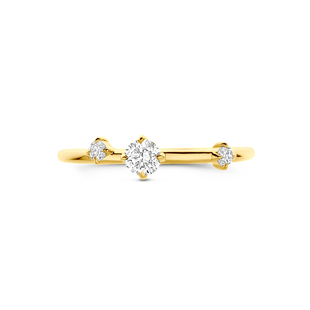 14k Goud Lab Diamant Ring 0.25ct