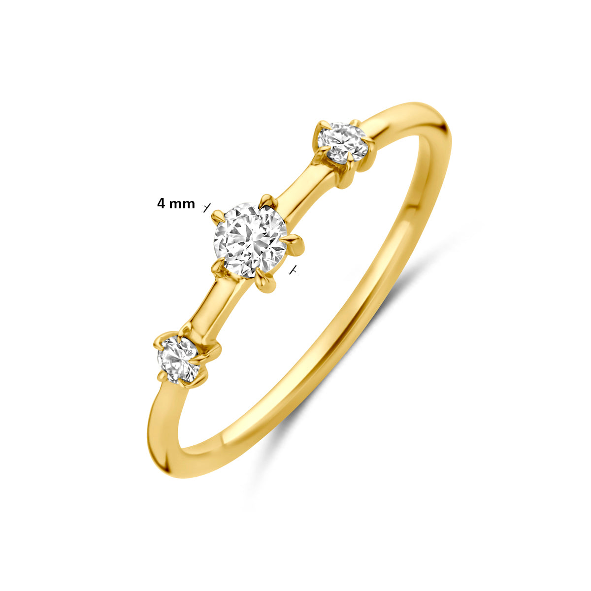 14k Goud Lab Diamant Ring 0.20ct