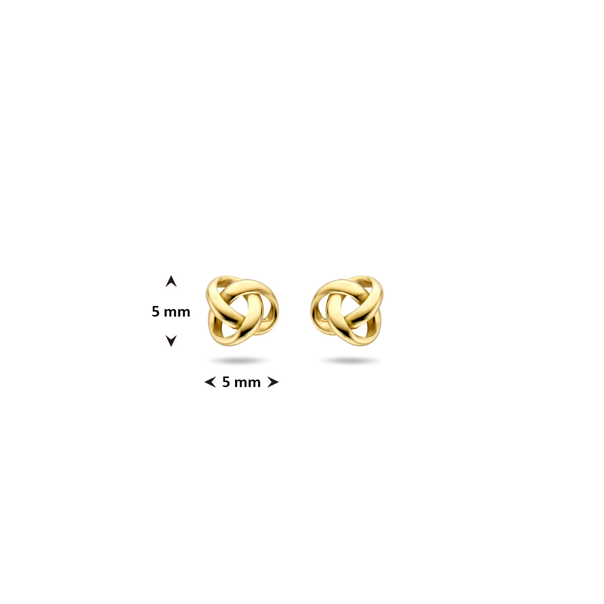 9k Goud Knoop Oorknop Ø5mm