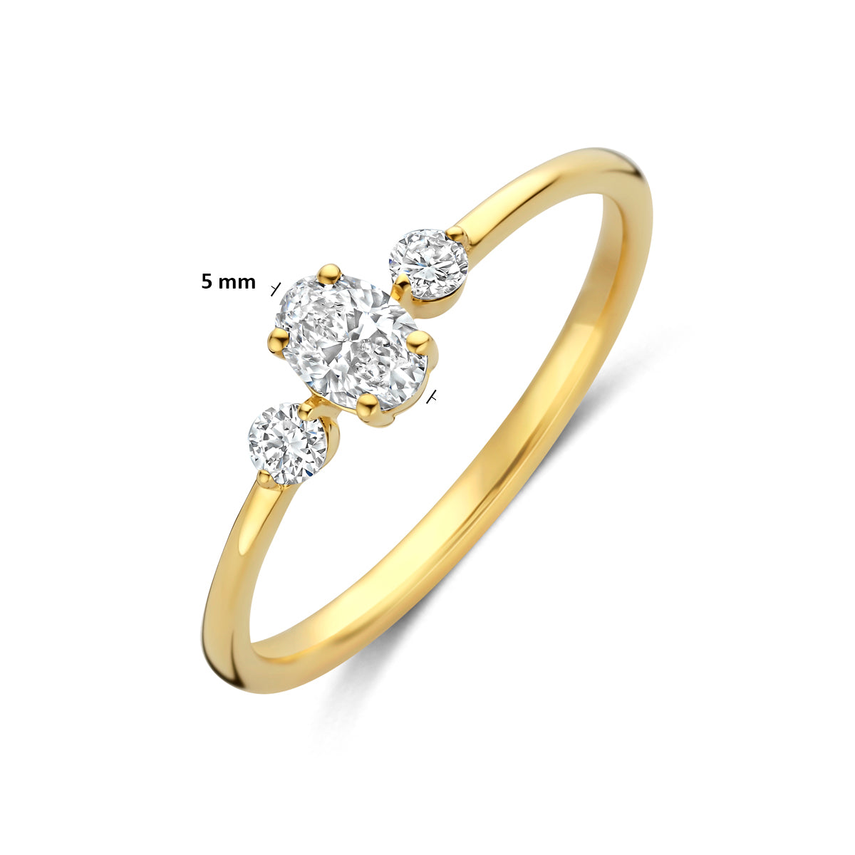 14k Goud Lab Diamant Ring 0.34ct
