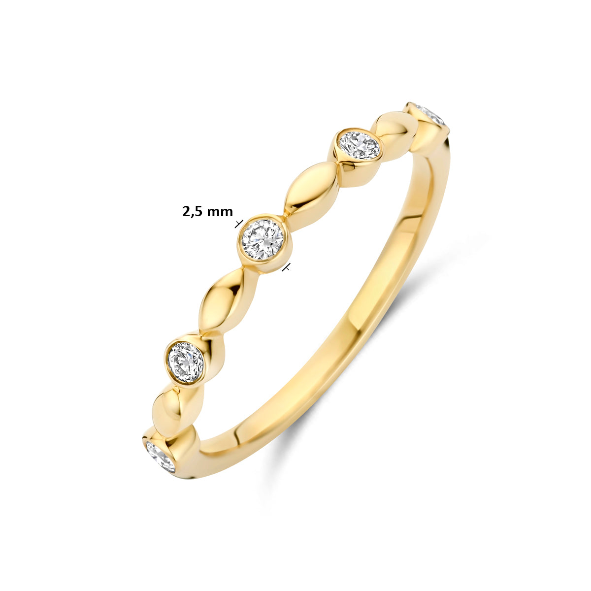 14k Goud Lab Diamant Ring 0.13ct