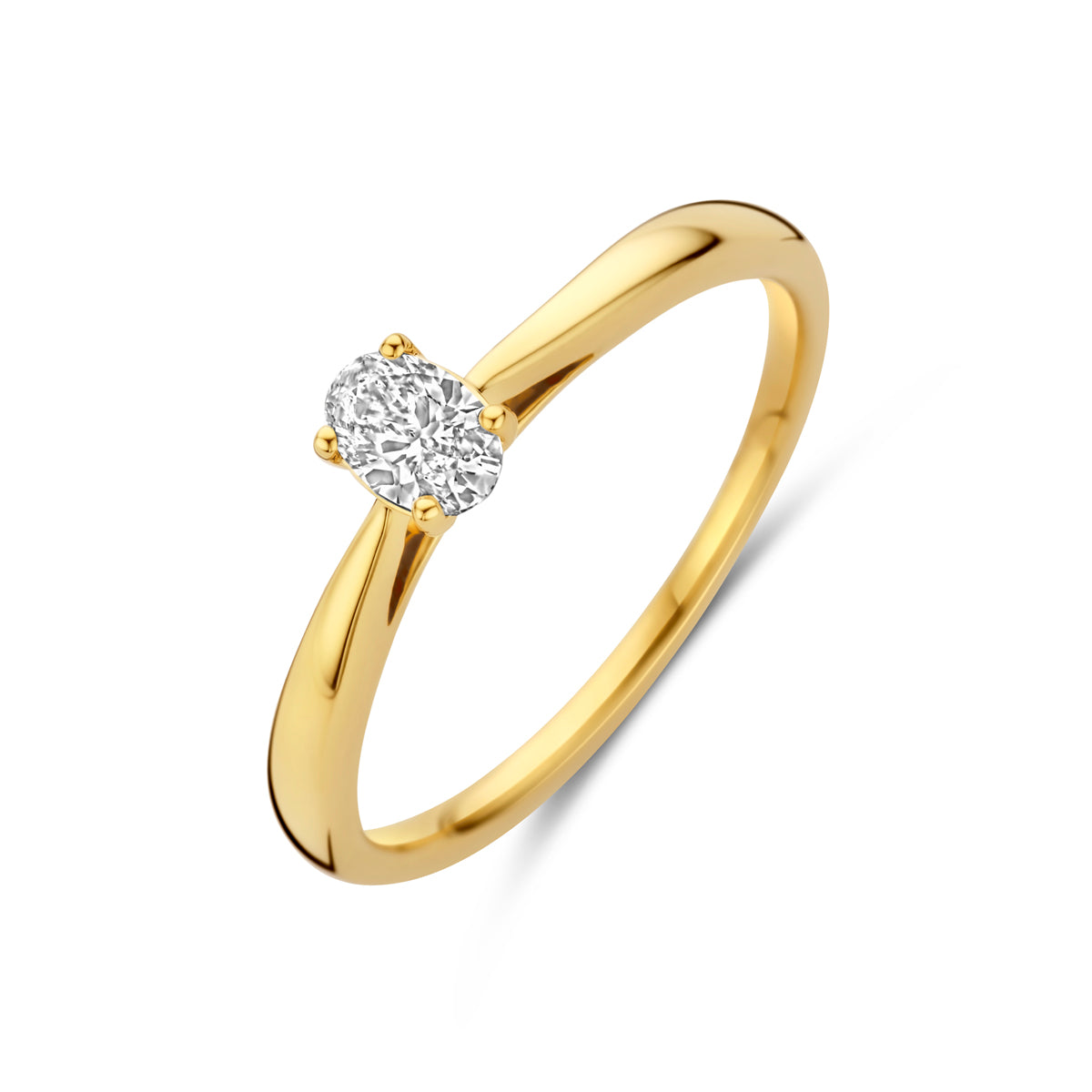 14k Goud Ring Lab Grown Diamant 0.25ct H SI