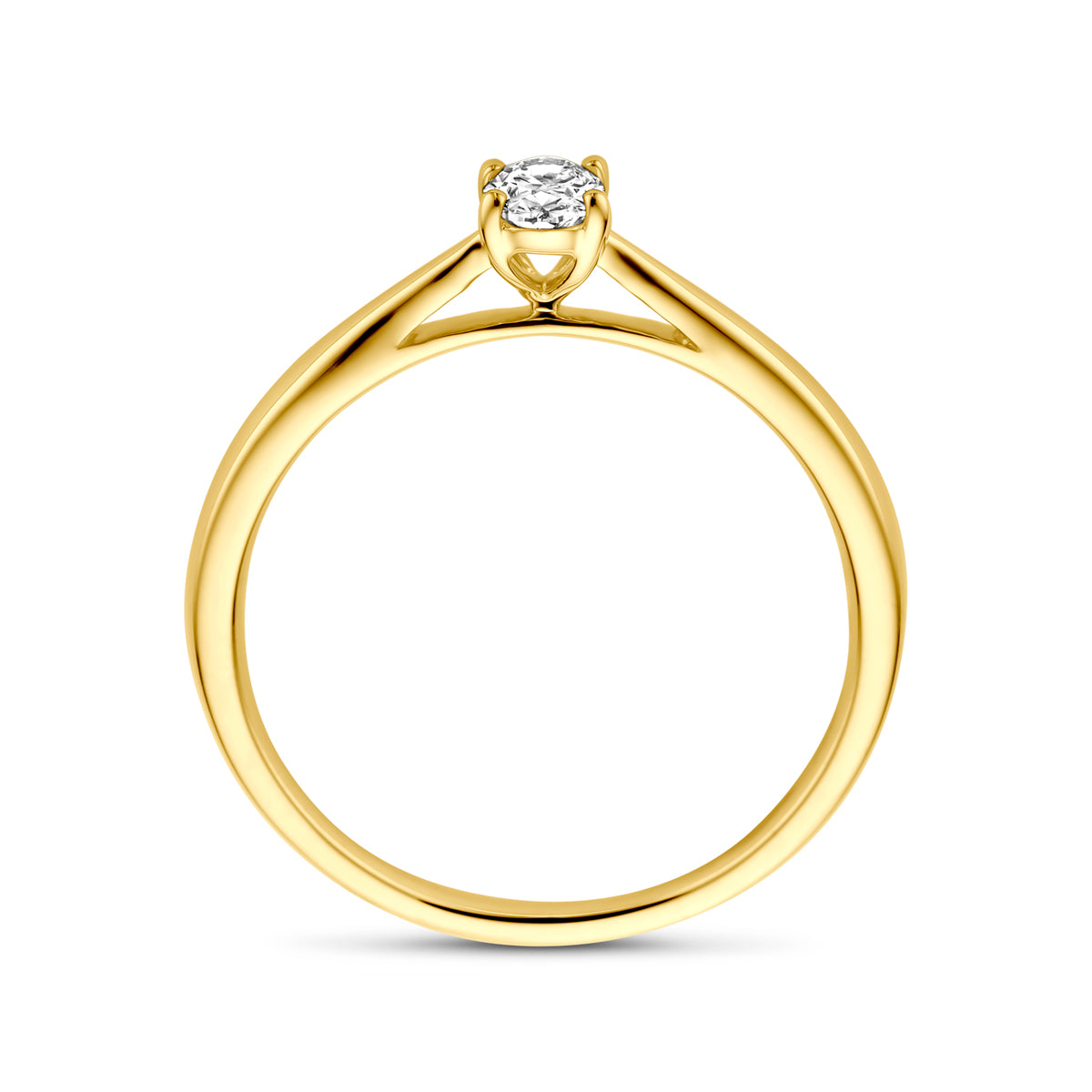 14k Goud Ring Lab Grown Diamant 0.25ct H SI