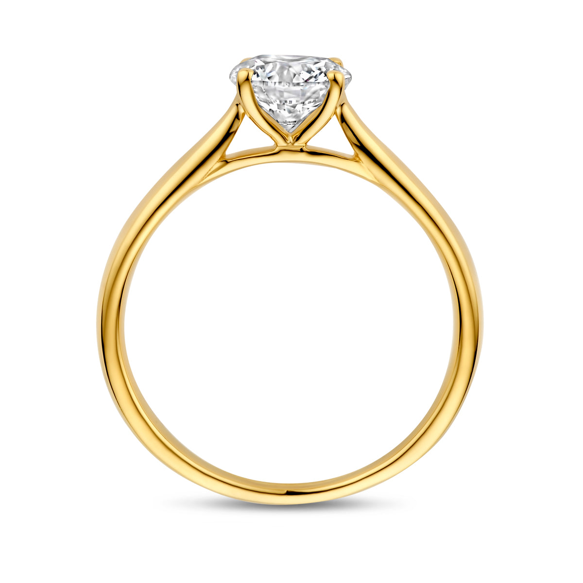14k Goud Ring Lab Grown Diamant 1.00ct H SI