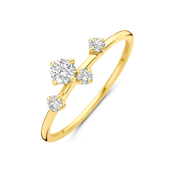 14k Goud Ring Lab Grown Diamant 0.33ct H SI