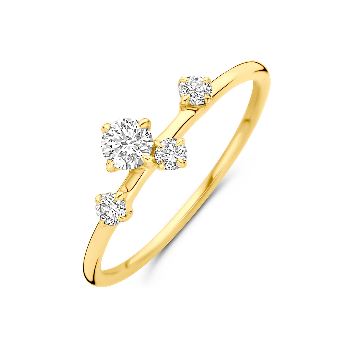 14k Goud Ring Lab Grown Diamant 0.33ct H SI