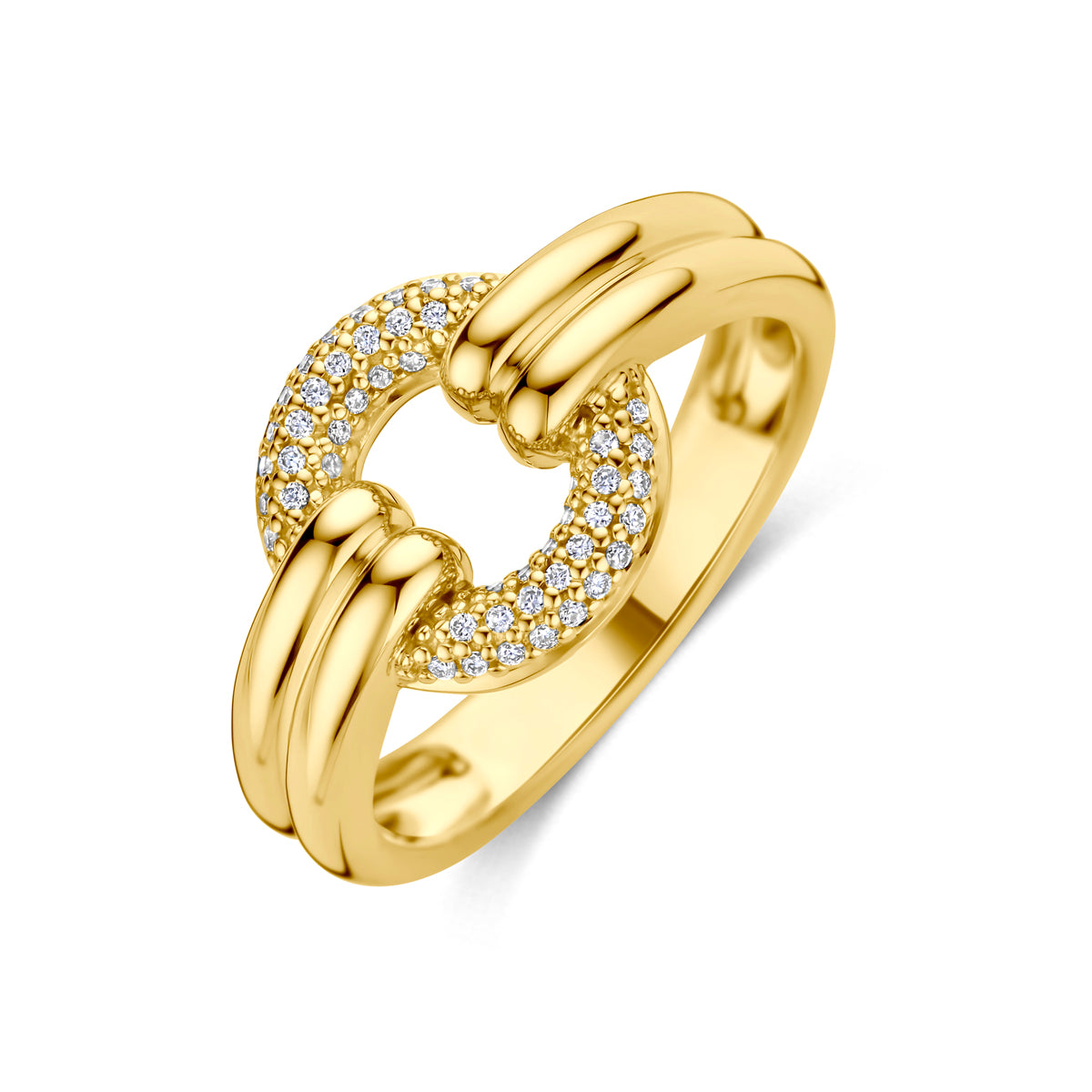 14k Goud Ring Diamant 0.13ct H SI