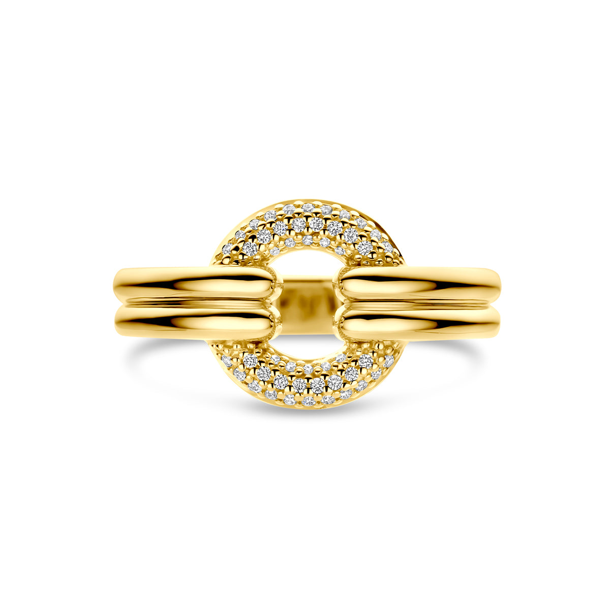 14k Goud Ring Diamant 0.13ct H SI