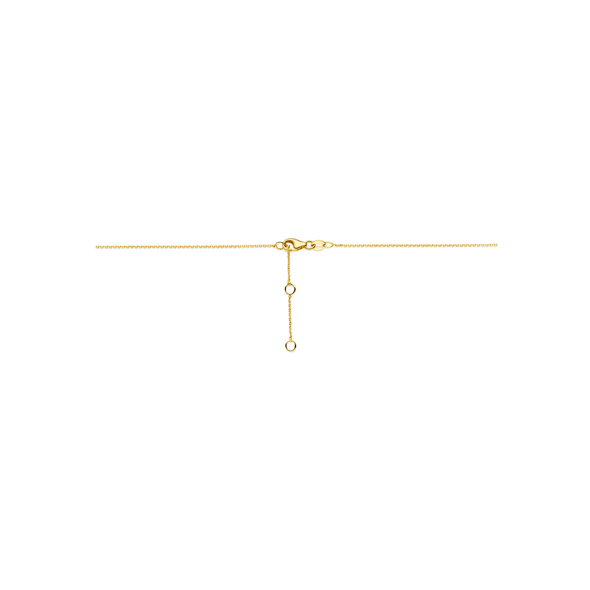 14k Goud Collier Rondje en Hartje Lab Grown Diamant 0.09ct g vs 40 - 42 - 44 cm