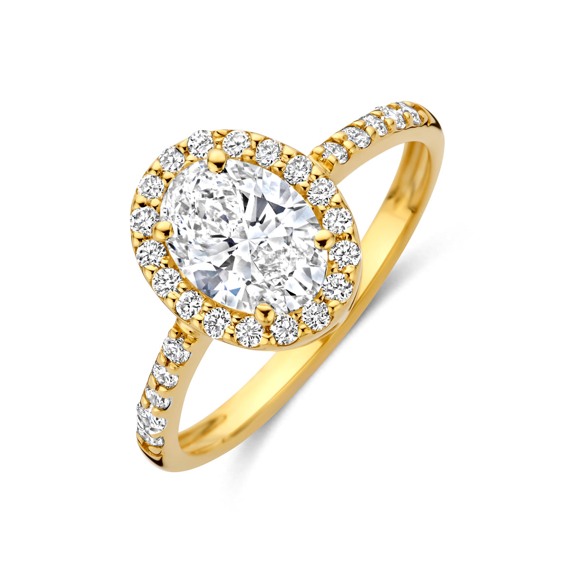 14k Goud Ring Lab Grown Diamant 1.40ct G VS