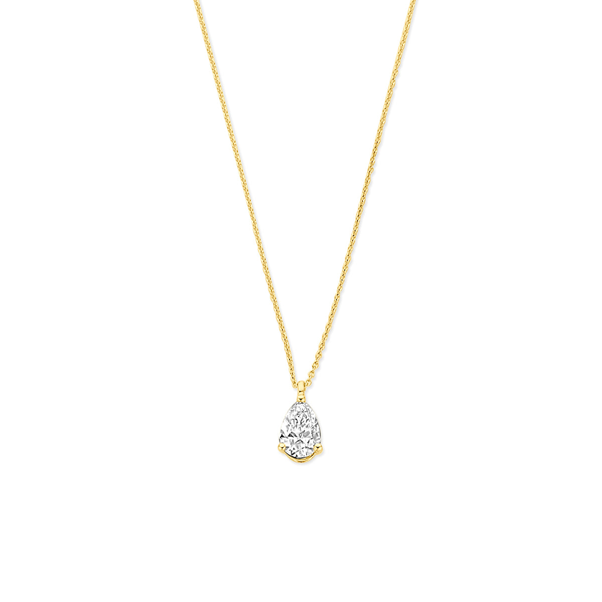 14k Goud Collier Lab Grown Diamant 0.50ct G VS 41 - 43 - 45 cm