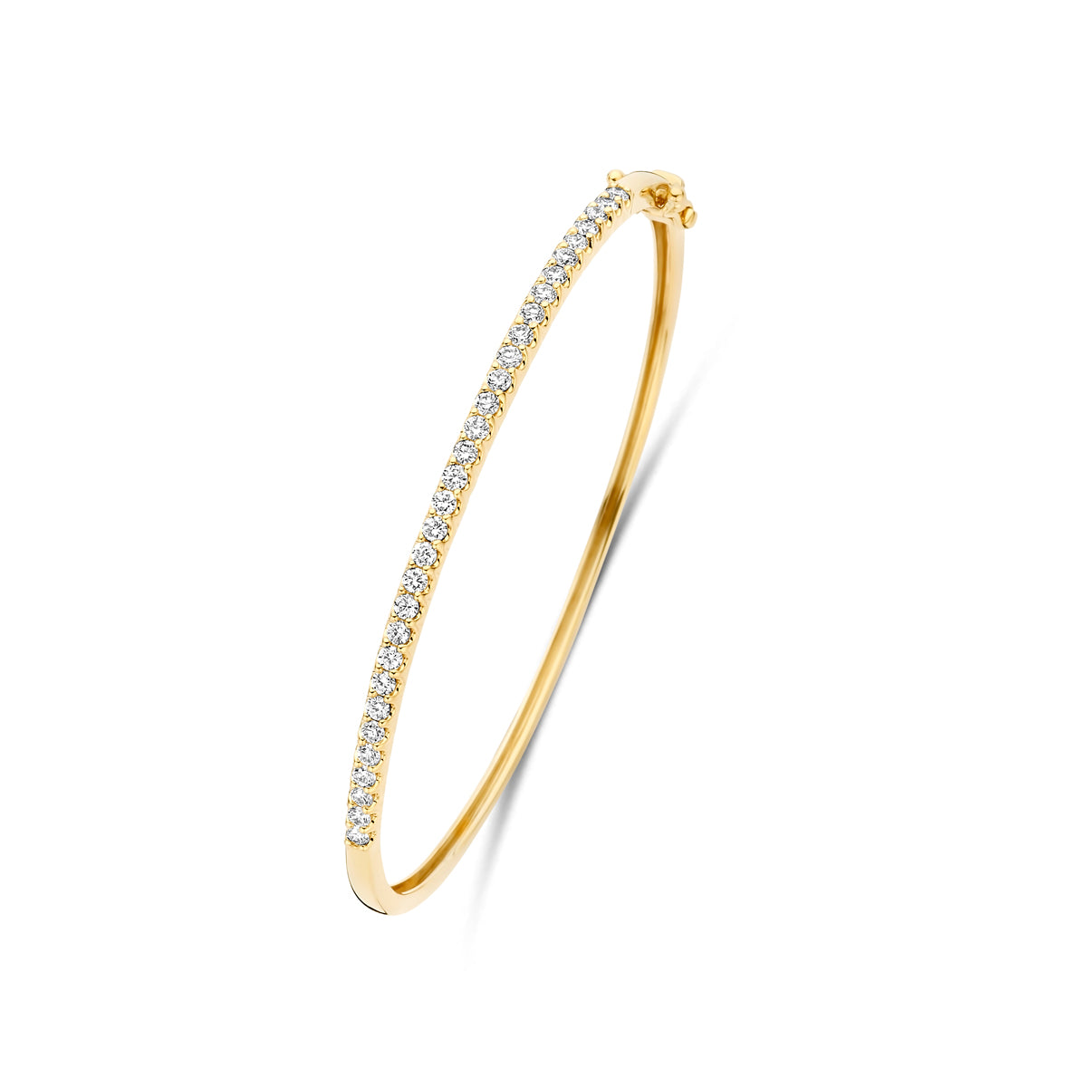 14k Goud Bangle Lab Grown Diamant 1.00ct F VS 60mm