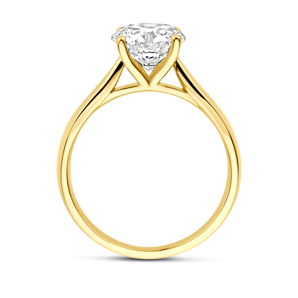 14k Goud Ring Lab Grown Diamant 2.00ct H SI
