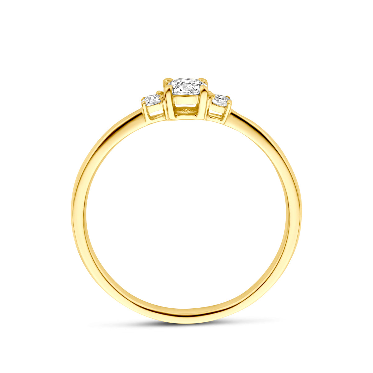 14k Goud Ring Lab Grown Diamant 0.25ct H SI