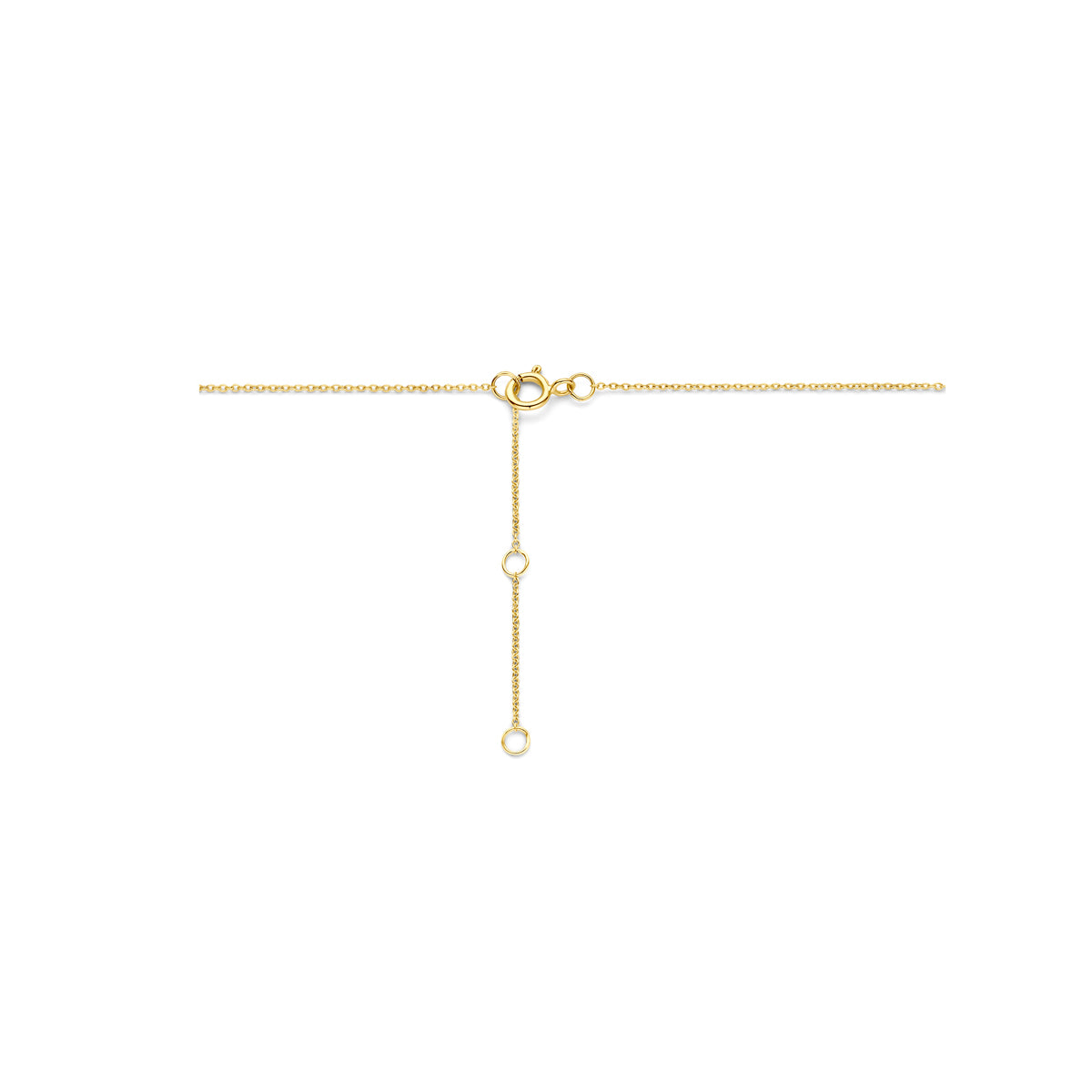 14k Goud Collier Bloem Lab Grown Diamant 0.40ct g vs 41 - 43 - 45 cm