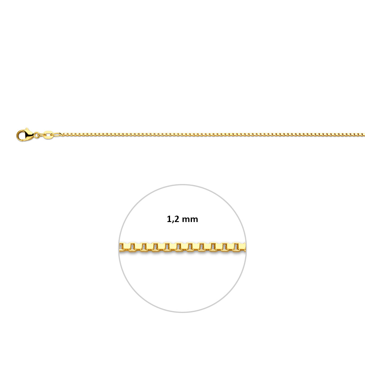 Venetiaans 1,2 mm 14K geelgoud geel