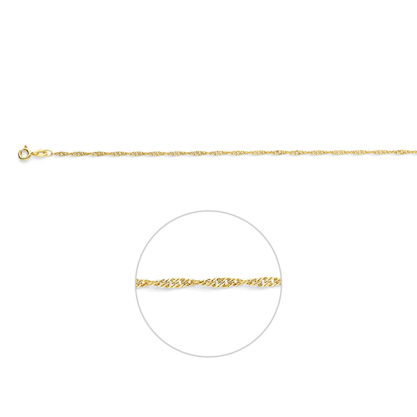 Singapore 1,8 mm 14K geelgoud geel