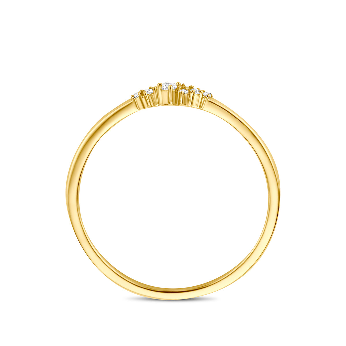 9k Goud Ring Zirkonia