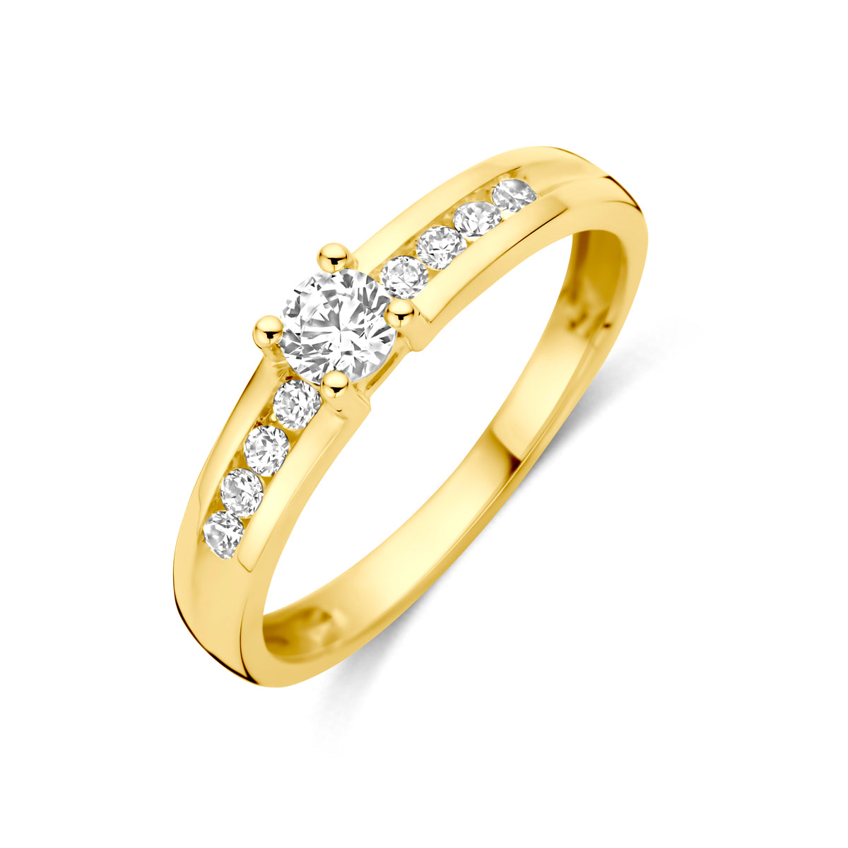 9k Goud Ring Zirkonia