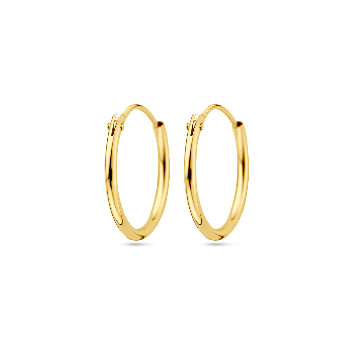 9k Goud Oorringen Ronde Buis 1,3mm
