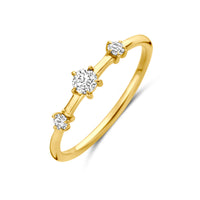 14k Goud Lab Diamant Ring 0.20ct