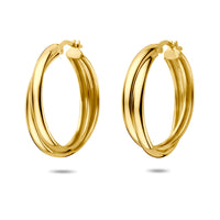 Verguld Zilver Oorring 27.5x6mm
