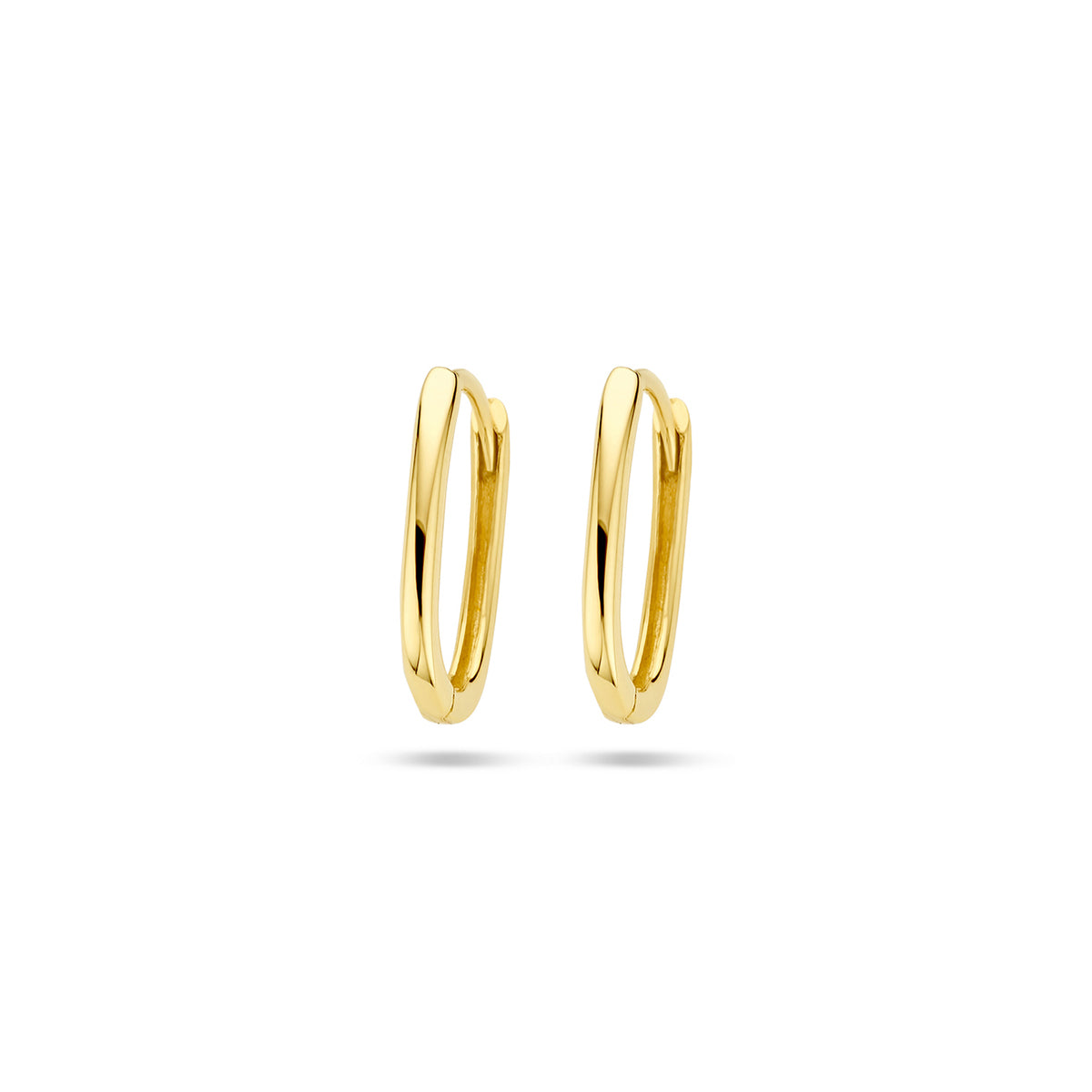 9k Goud Paperclip Klap Creool 14x1.5mm