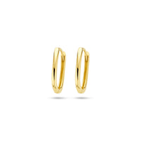 9k Goud Paperclip Klap Creool 14x1.5mm