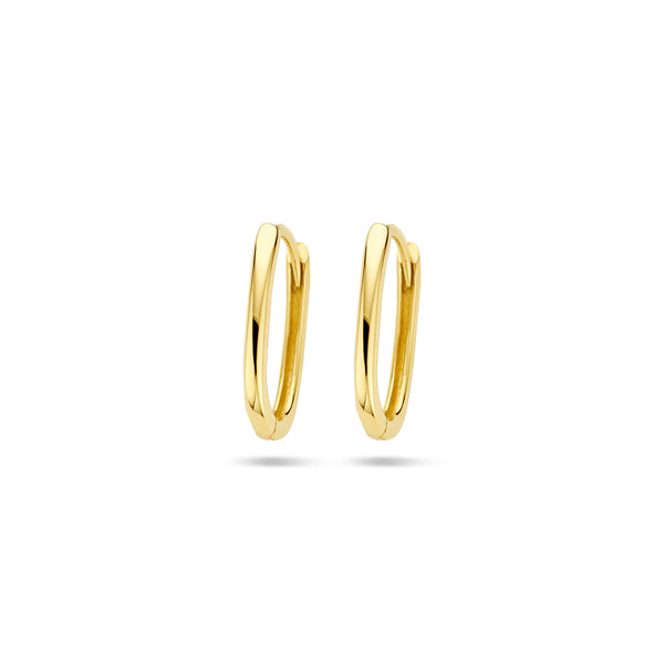 9k Goud Paperclip Klap Creool 14x1.5mm