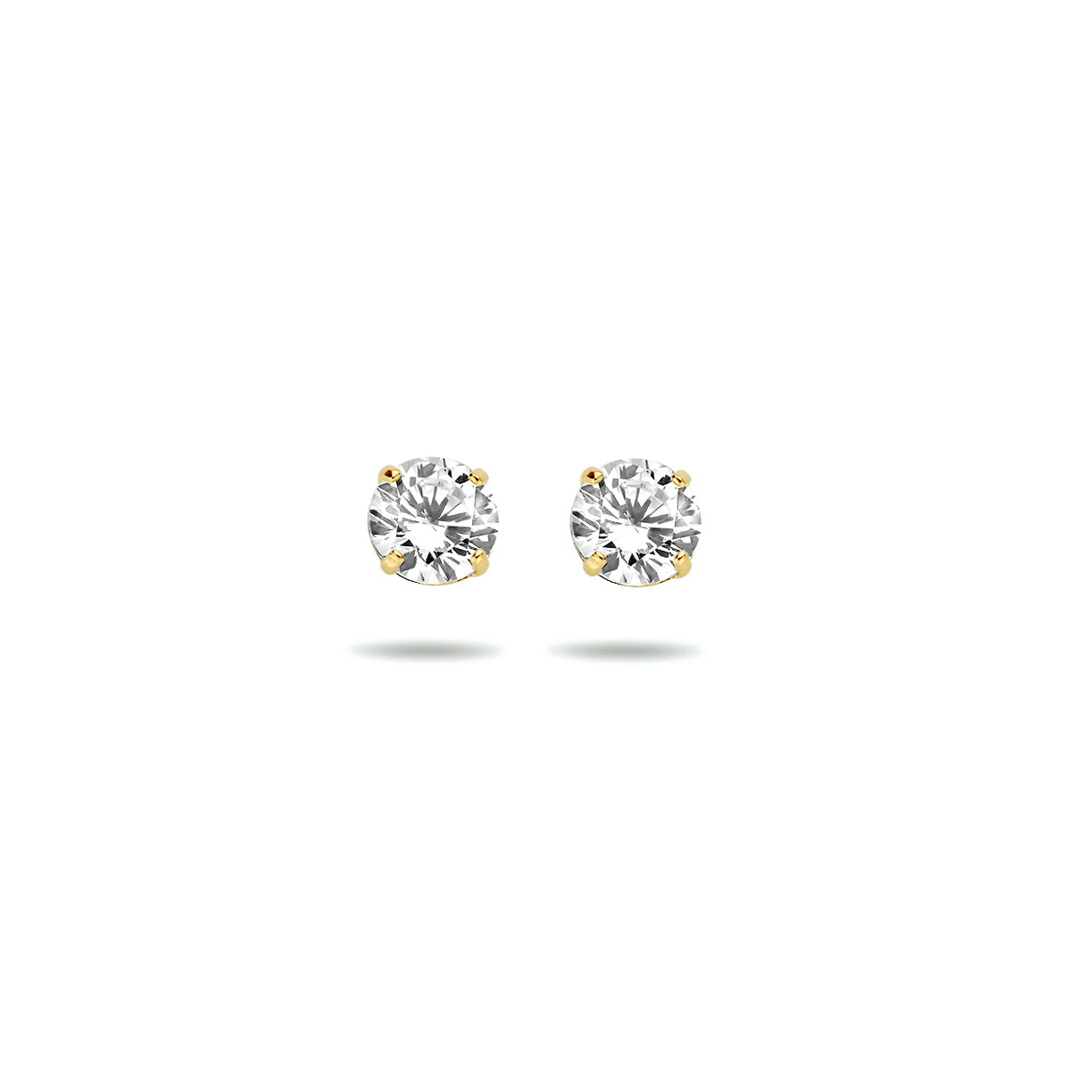 9k Goud Zirkonia Oorknop