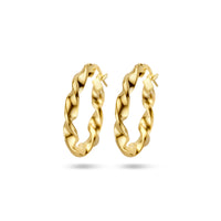 9k Goud Oorring 20.5x3mm