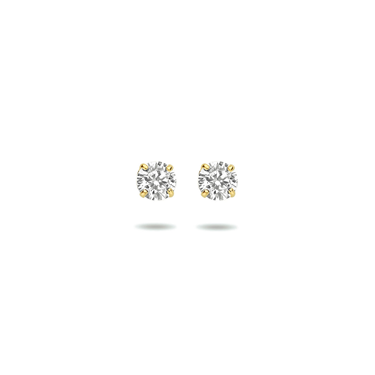 9k Goud Zirkonia Oorknop